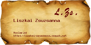 Liszkai Zsuzsanna névjegykártya